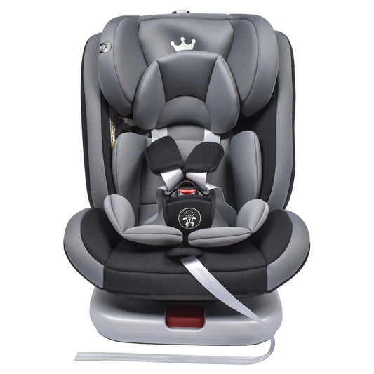 Car seat with walker and ISOFIX attachment, ideal for children from 0 to 12 years, guarantees safety.