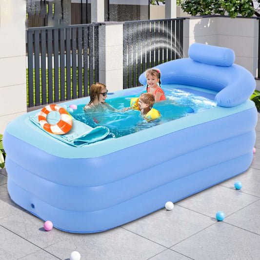 Portable bathtub with electric pump, suitable for both adults and children. Comfortable and practical.
