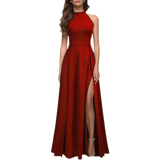 Abiti lunghi da donna sexy e alla moda per feste eleganti, in raso incrociato perfetto. Nuova collezione 2025.