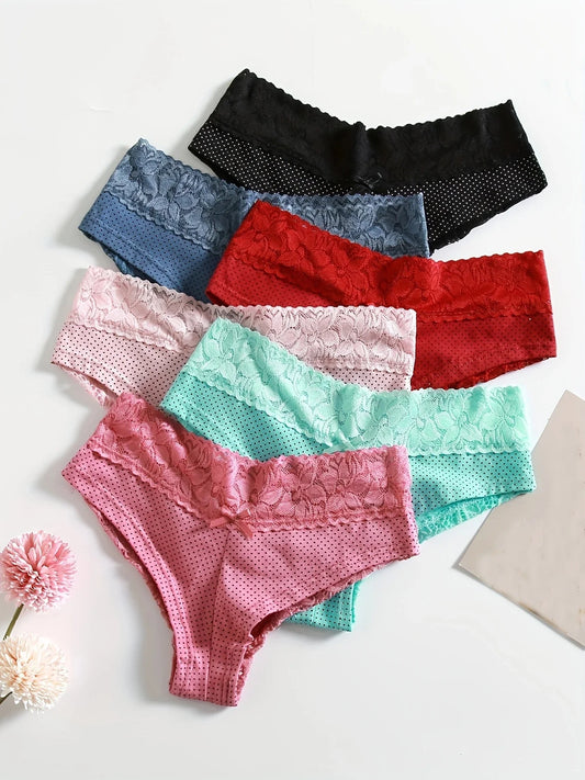 Sei slip per donna in cotone, senza cuciture e traspiranti, a vita bassa. Biancheria intima comoda.