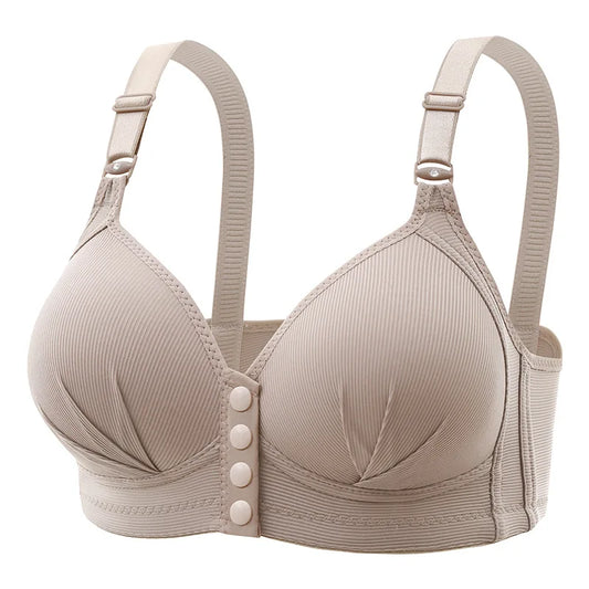Nuovo reggiseno push-up sexy di grandi dimensioni con fibbia frontale per donne, traspirante e confortevole.