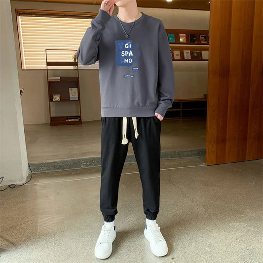 Lovers Fashion Loose Handsome High Quality Matching Set Ins Style Men