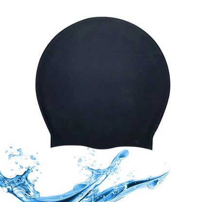 Cuffia da nuoto extra large in silicone per capelli lunghi, unisex e ad alta elasticità con copertura per orecchie.