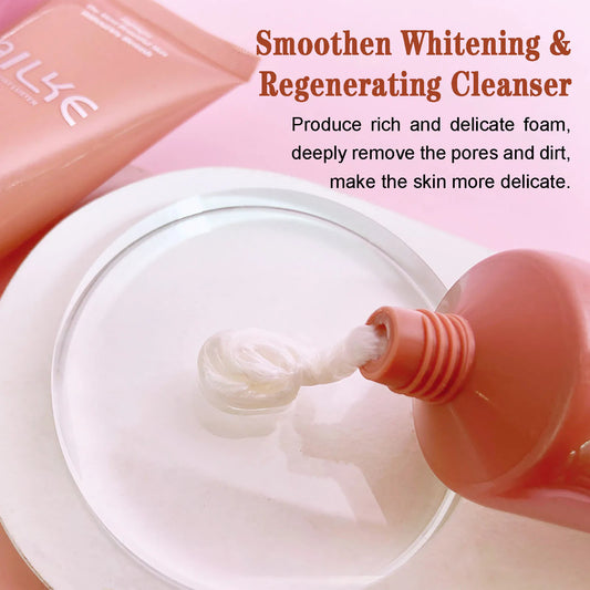 AILKE Rose Facial Cleanser: Brightening Moisturizer for Women, Reduces Blemishes, Suitable for All Skin Types.