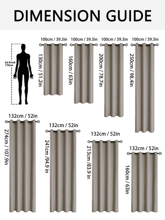 2pcs 100% Durable Blackout Curtains for Bedroom and Living Room. UV Protection with Elegant Design.