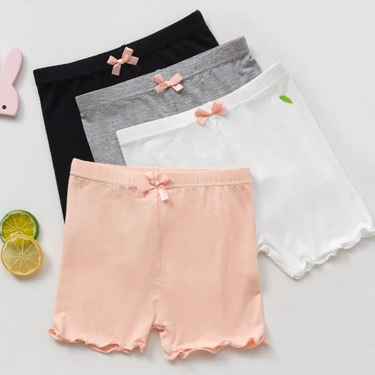 Pantaloncini per ragazze modali caldi Pantaloni di sicurezza Pantaloni per bambini di alta qualità Intimo per bambini Estate Mutande corte con fiocco carino per 1-12 anni