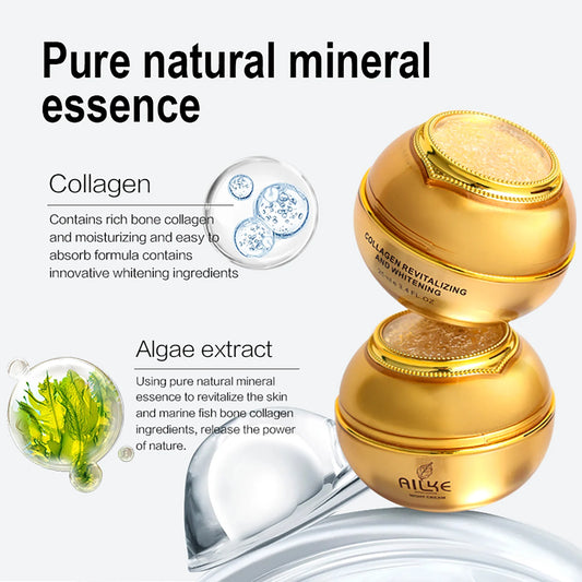 AILKE 24K Collagen Facial Set brightens skin, reduces spots and freckles, adds brightness and hydration.